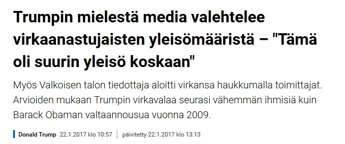 Otsikko virkaanastujaisista