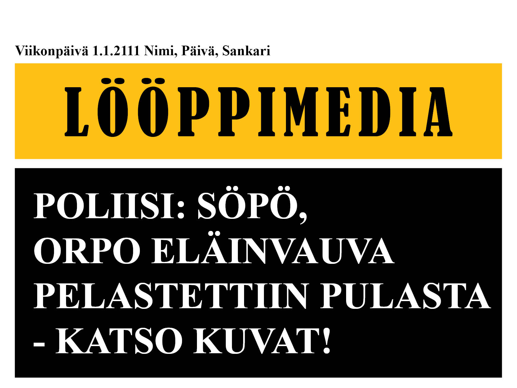 Lööppi eläinvauvasta