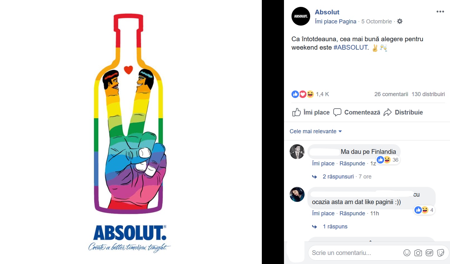 Vodca Absolut cupluri homosexuale