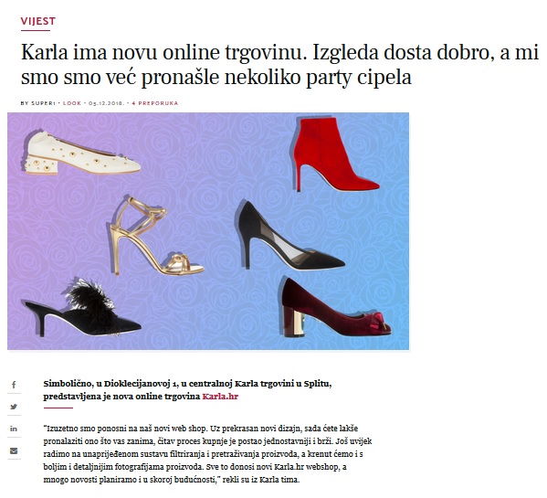  VIJEST Karla ima novu online trgovinu