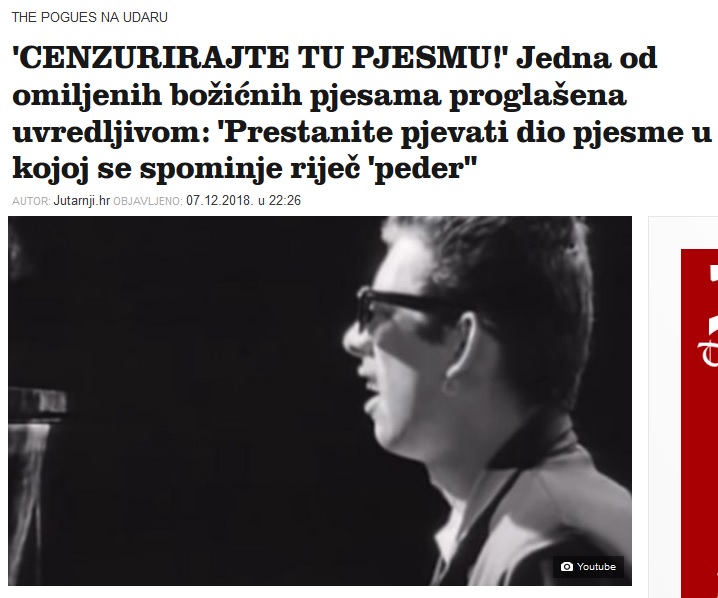 'Prestanite pjevati dio pjesme u kojoj se spominje riječ 'peder" 