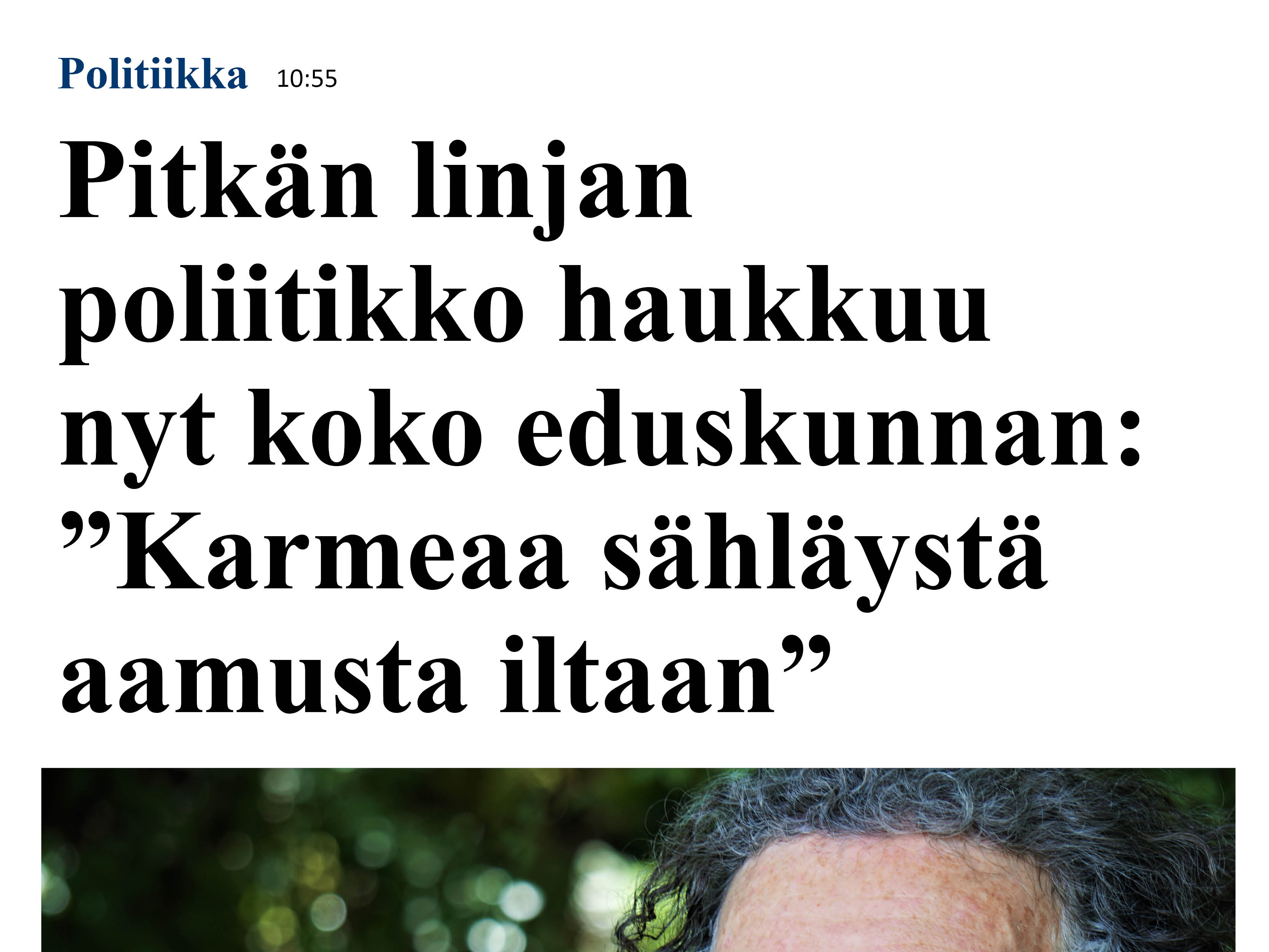 Poliitikko haukkuu kaikki