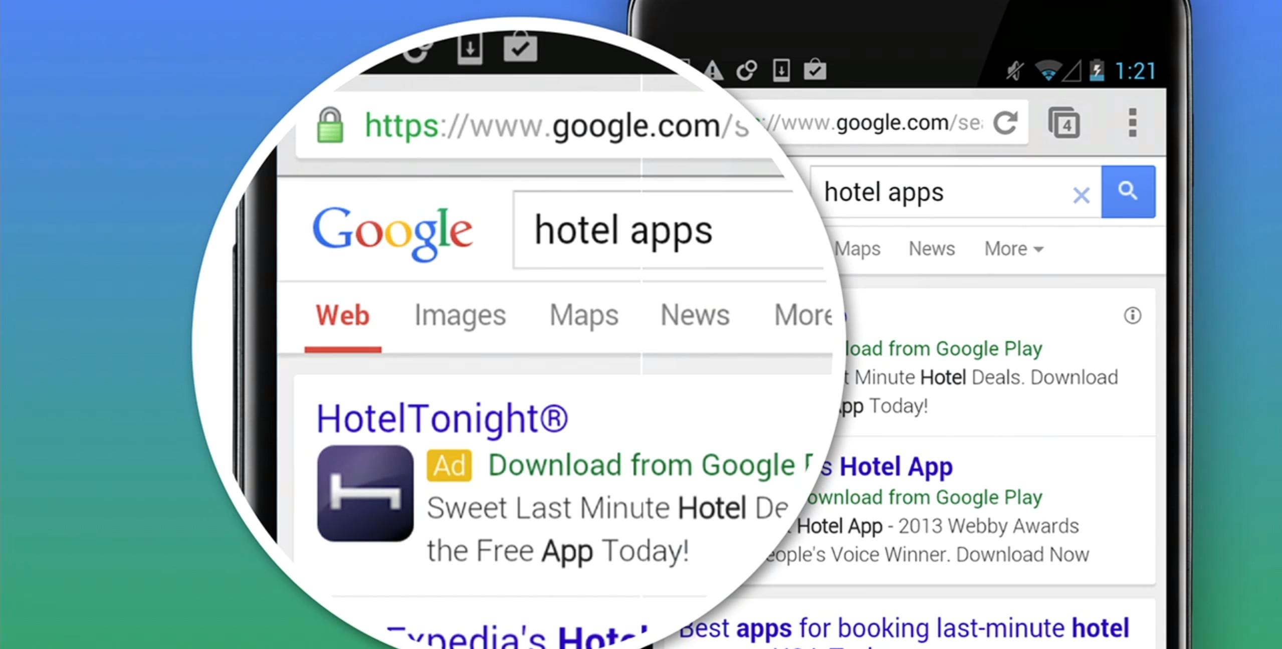explaining how when you do a google search ads relating to your results pop up.