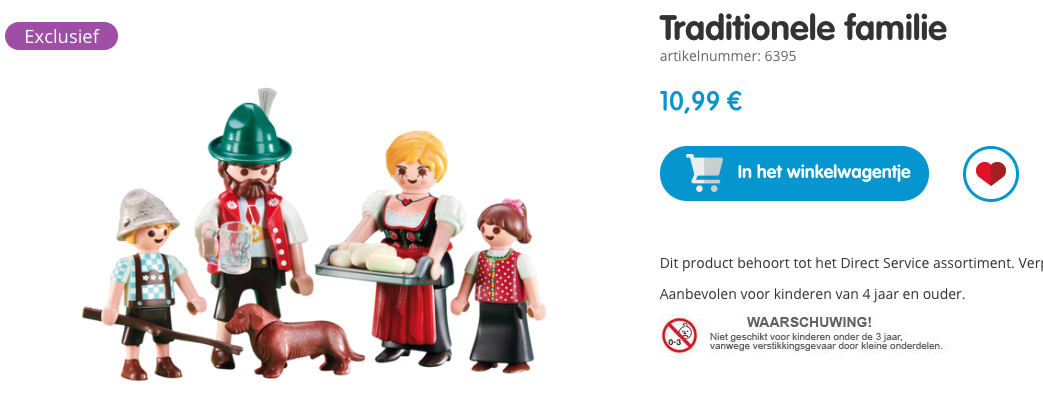 speelgoedfiguurtjes omschreven als de traditionele familie