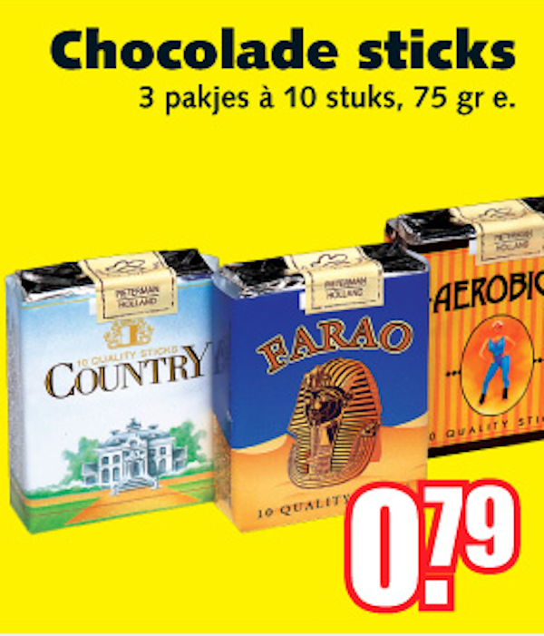 Chocolate cigarettes promo
