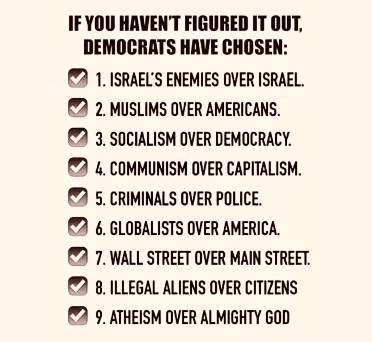 Democrats vs America