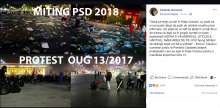 Clotilde Armand, parlamentar USR, folosește două imagini de la protestul #rezist și contramanifestația PSD pentru a arăta diferențele dintre grupurile de protestatari.