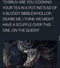 Making fun of an English persons teeth is how we get back at them for mocking the US for school shooting or whatever they target us with 