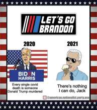 Illustration making fun of Joe Biden in the current COVID Crisis