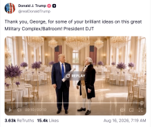 GW and Trump in the Ballroom
